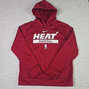 Nike NBA Miami Heat Dri-Fit Spotlight Hoodie Youth M (10/12) Red Pullover Sweats